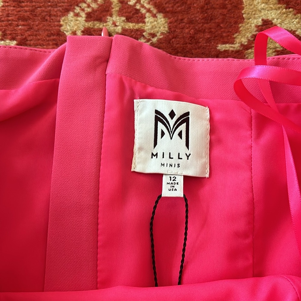 Milly Minis Sheath Mini Dress Size 12 Off Shoulder Girls - Picture 5 of 9